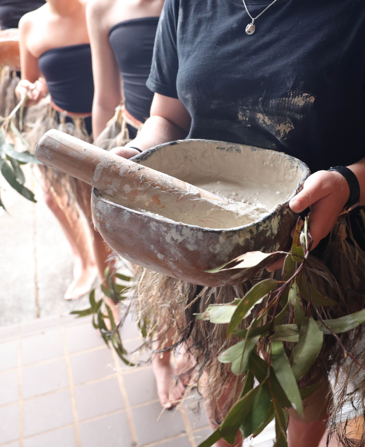 Aboriginal bowl of ochre